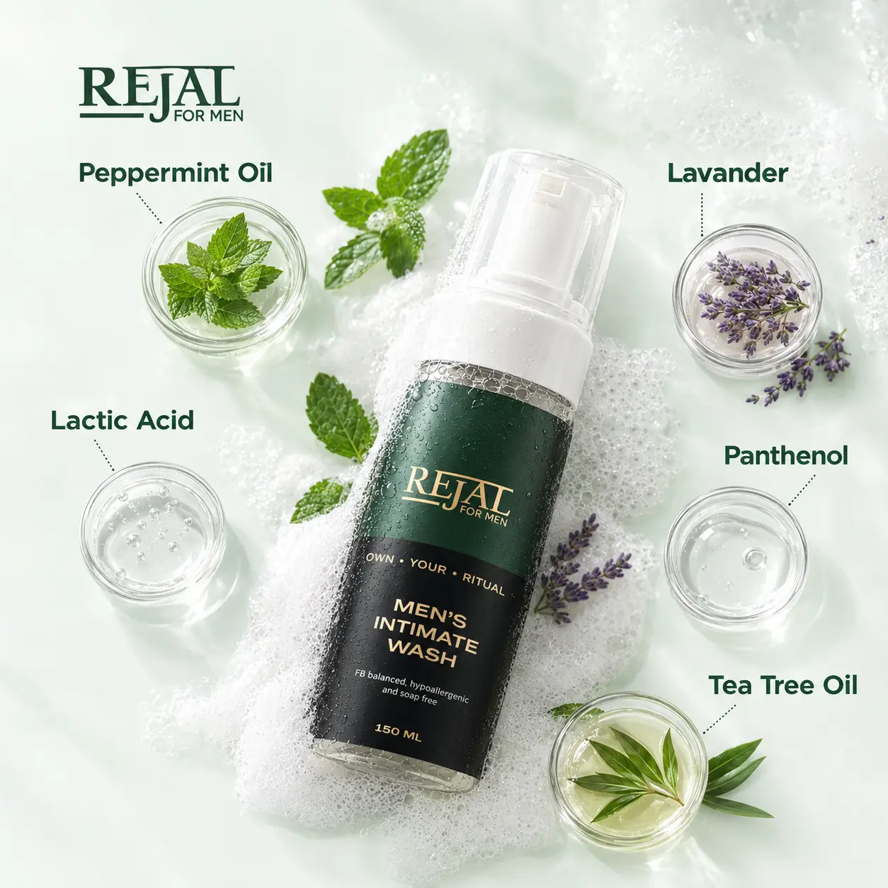 Intimate wash for men
